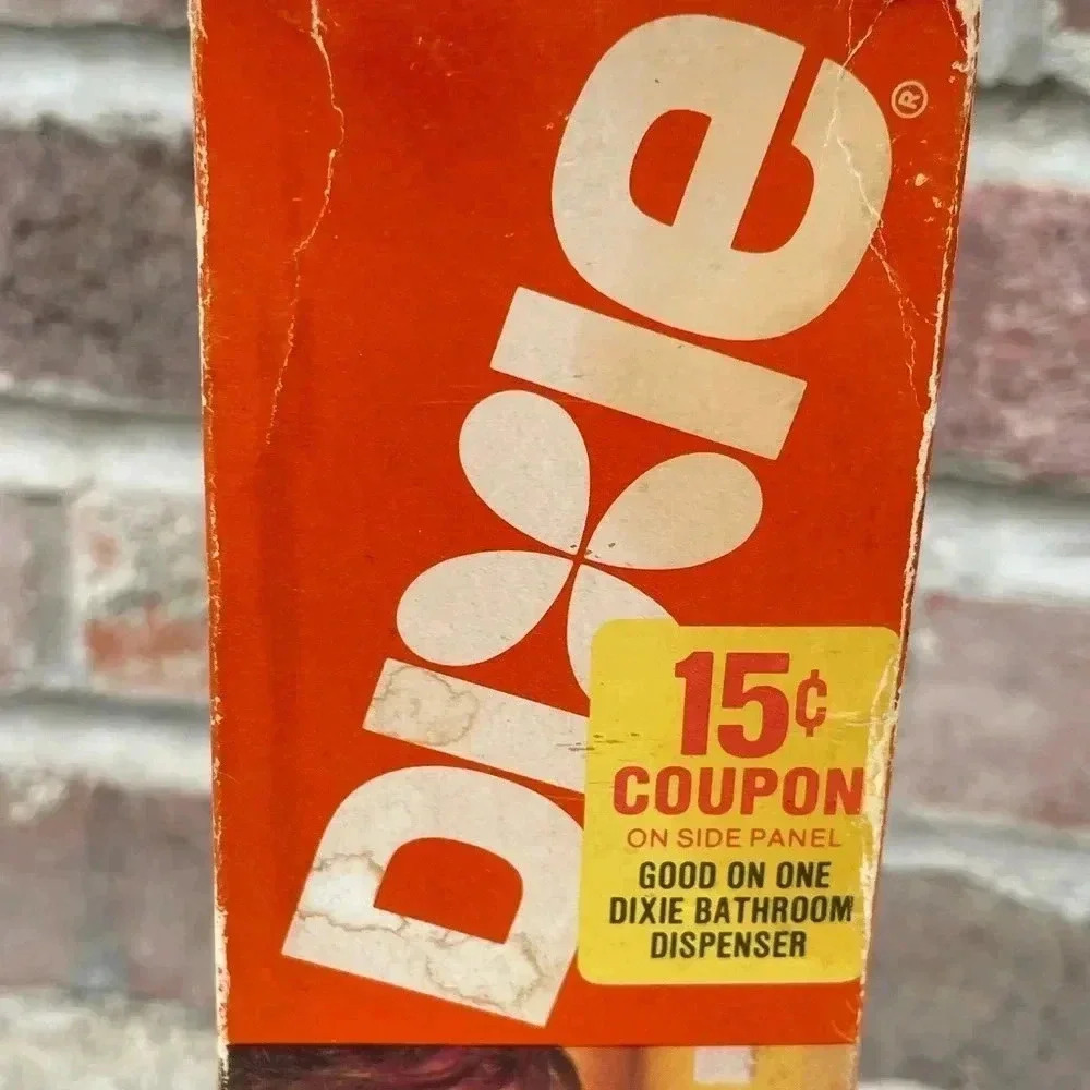 Vintage 1976 Dixie Cups MCM Retro 70s Floral Flowers Hippie 3 oz Bathroom - Picture 3 of 8